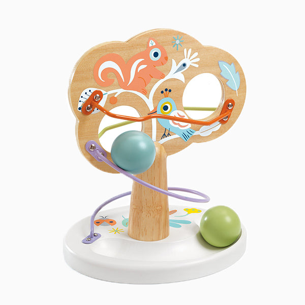 צעצוע מעץ לפעוטות - מגלשת כדורים