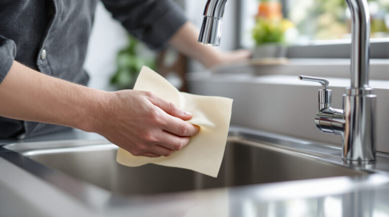 גליל המטבח בפחות מ-3 אירו שישמור על הברזים מבריקים ל-7 ימים ללא כימיקלים