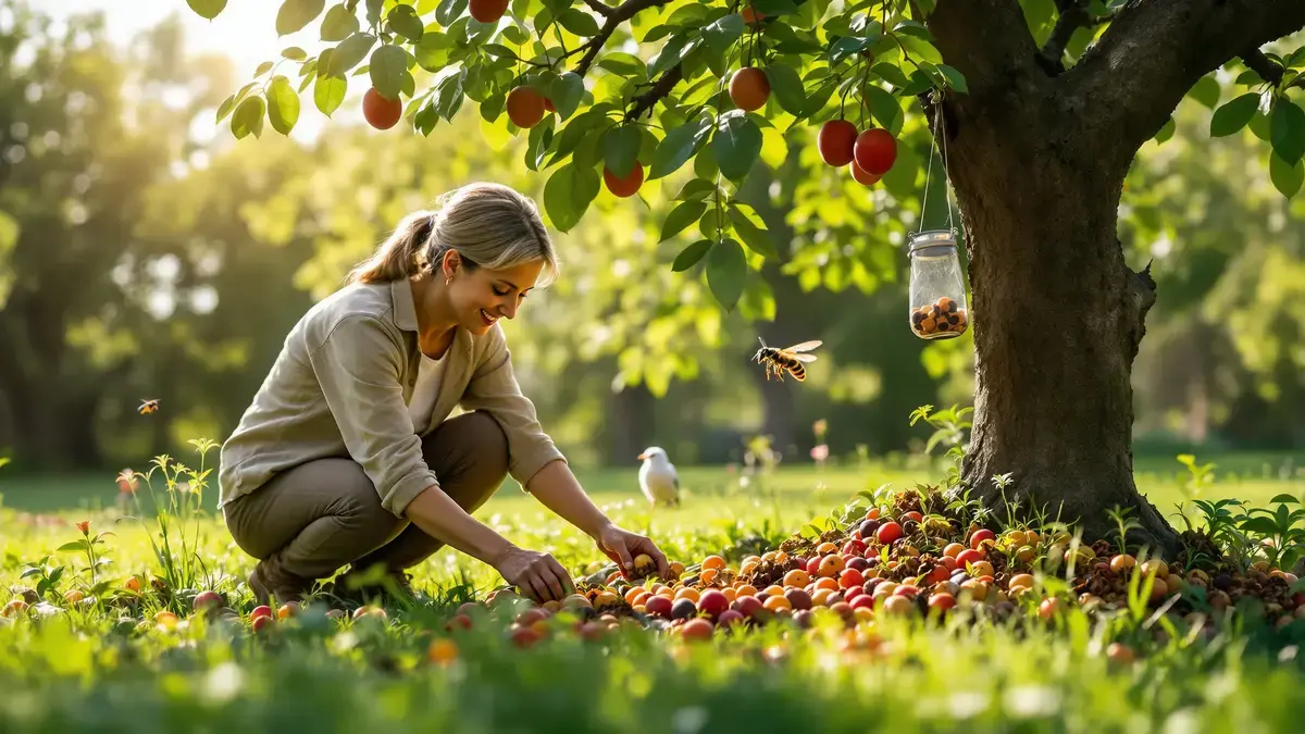 עץ הפרי הזה בגינה מושך צרעות אסייתיות מבלי שרבים שמים לב