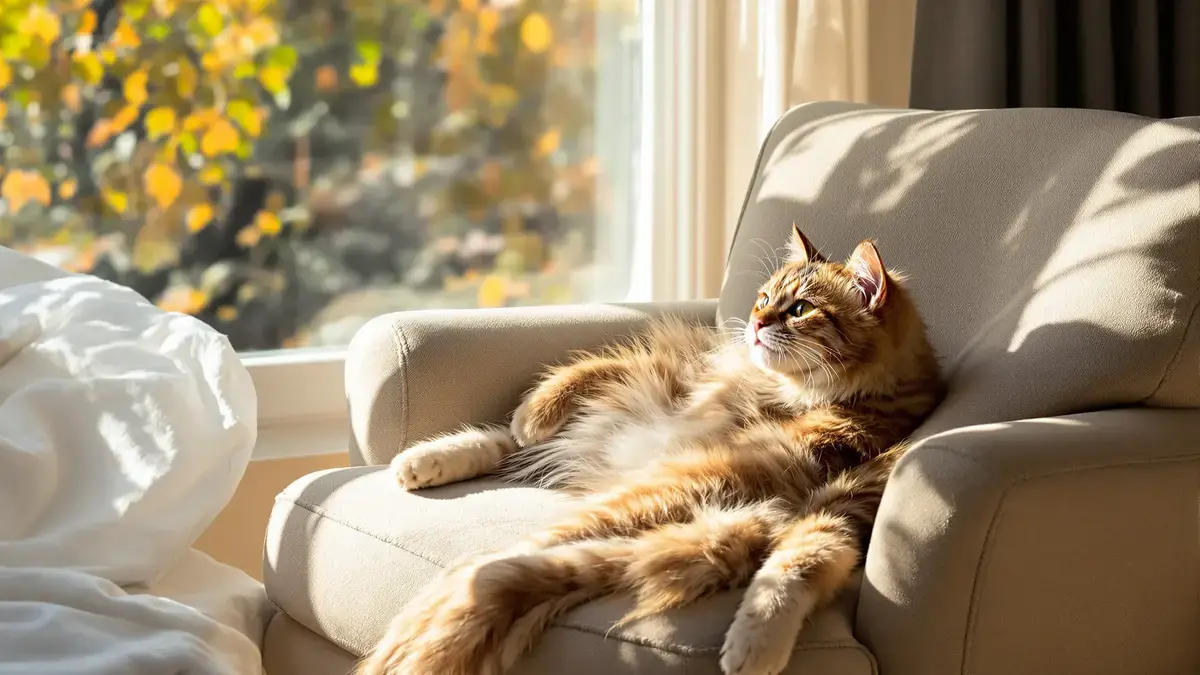 חתול ביתי שאינו יוצא החוצה אף פעם עדיין יכול לפתח פרווה חורפית מתאימה