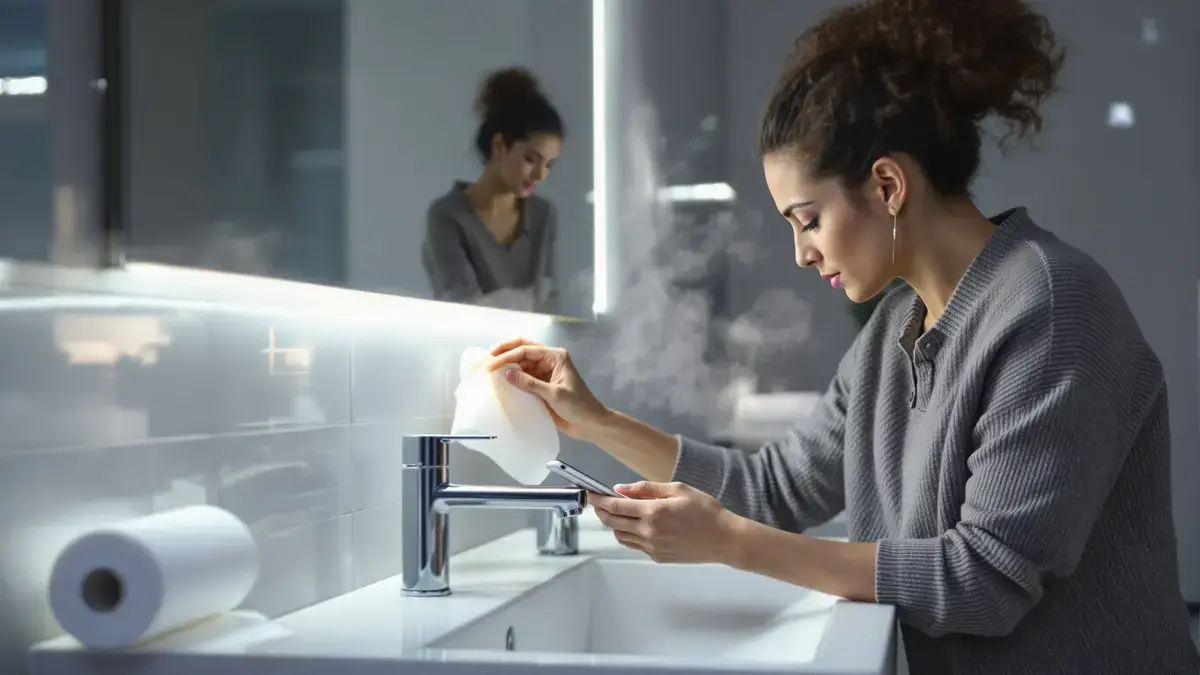 שימוש בנייר אפייה בחדר האמבטיה גורם לשכוח שיטת תחזוקה שלעיתים מזלזלים בה